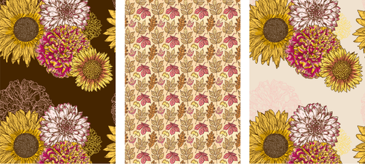 Belles and Whistles A3 Rice Paper - Autumn Florals