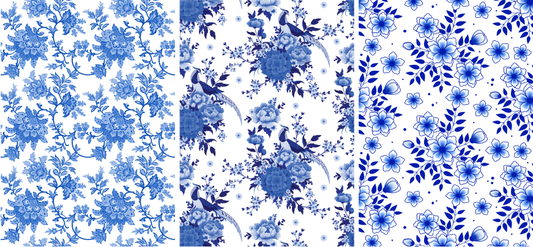 Belles and Whistles A3 Rice Paper - Chinoiserie