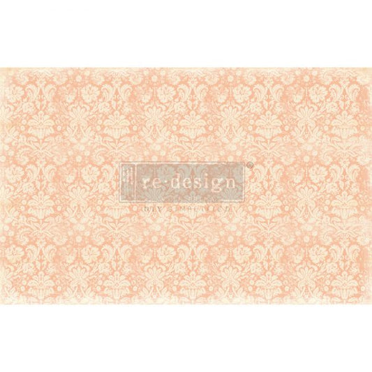 Peach Damask Tissue Paper